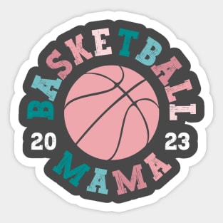 Basketball Mama 2023 Soft Colors around Ball Sticker